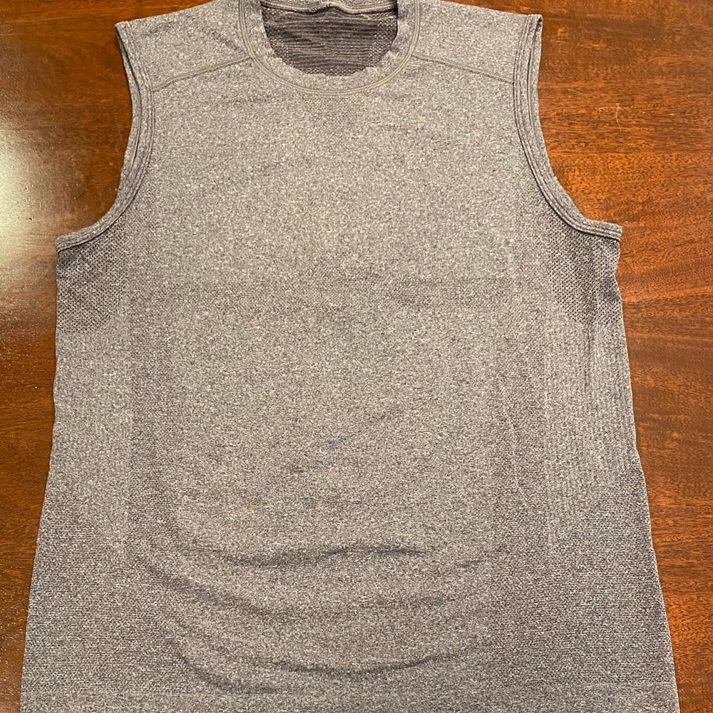 lululemon athletica Men's Heathered Gray Tank Top